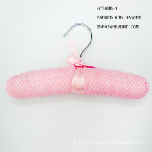 Colorful Cotton Padded Kid Chlidren Ribbon Satin Hanger